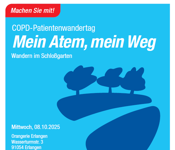 Plakat zum Wandertag für COPD-Patienten