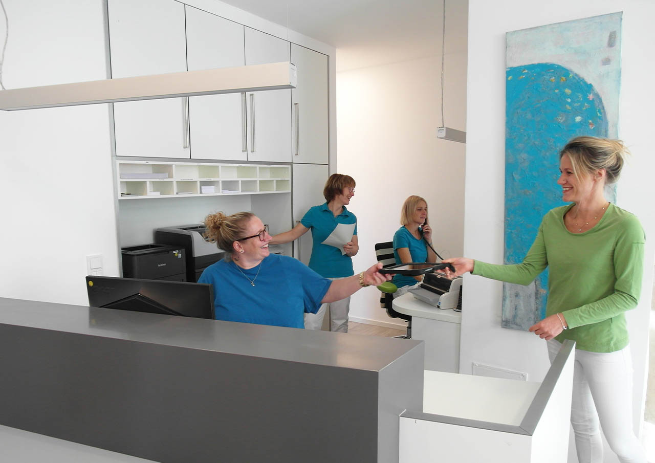 Empfang Lunge im Zentrum - Lungefacharztpraxis in Erlangen